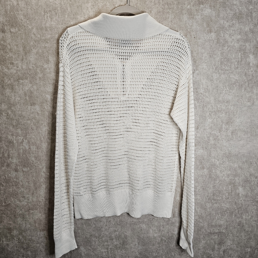 VARLEY Billie Eyelet Minimalist Capsule V-Neck Zip Sweater - Picture 10 of 10